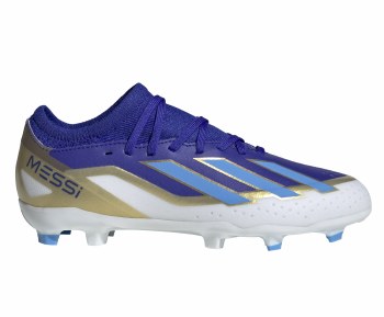Adidas X Crazyfast Messi League Firm Ground Junior Football Boots Lucid Blue White Size 5