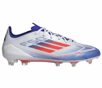 Adidas F50 Pro Firm Ground Football Boots White Solar Red Lucid Blue Size 11