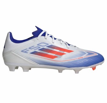Adidas F50 League Firm Ground Football Boots White Solar Red Lucid Blue Size 6