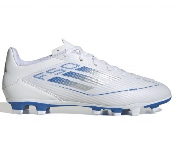 Adidas F50 Club Firm/Multi-Ground Boots White Metalic Silver Size 6