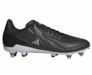 Adidas RS15 Elite Soft Ground Rugby Boots Black Metallic Silver Size 13