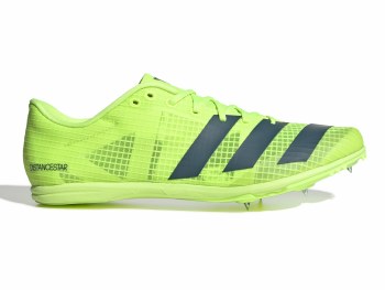 Adidas Distancestar Unisex Running Spikes Lucid Lemon Wonder Blue Size 10