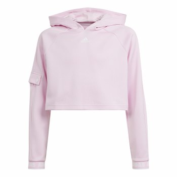 Adidas Cropped Girl's Dance Hoody Pink Age 11-12