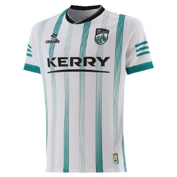 O'Neills Kerry GAA Short Sleeve Training Top 2025 White Teal Size Medium
