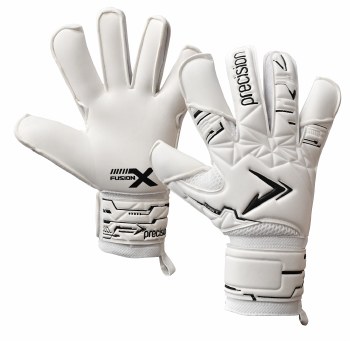 Precision Fusion X Pro Classic Hybrid Giga Goalkeeper Gloves White Black Size 11