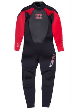 Billabong Intruder Infants 3/2 Full Wetsuit (Black Red) Age 5-6