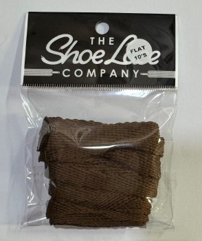 The Shoe Lace Company Flat 10mm Wide Laces Chocolate Brown