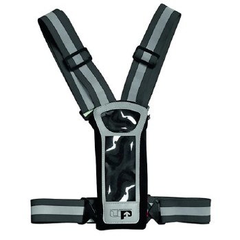 Ultimate Performance Stile Reflective LED Run Vest & Phone Carrier Black