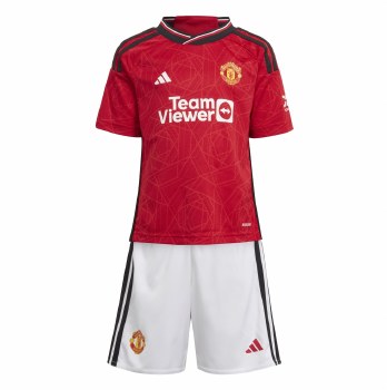 Adidas Manchester United 23/24 Home Mini Kit Team Red Age 3-4 Years