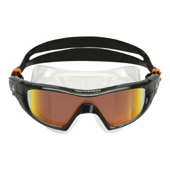 Aqua Sphere Vista Pro Swimming Goggles (Orange Titanium Mirrored) Adults