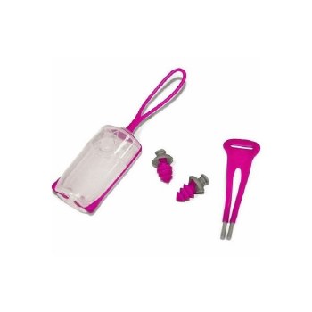 Aqua Sphere Ear Plugs + Nose Clip Combo Pink Grey