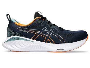 Asics Gel Cumulus 25 Men's Running Shoes French Blue Bright Orange Size 11