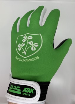 Atak Kilrush Shamrocks Crested Gaelic Gloves (Green) 5-6