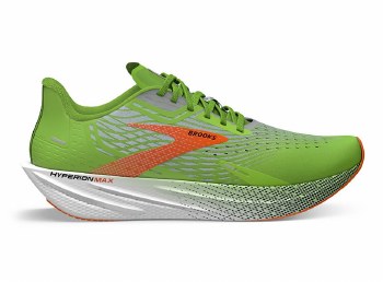 Brooks Hyperion Max Men's Running Shoes Green Geko Red Orange White Size 8