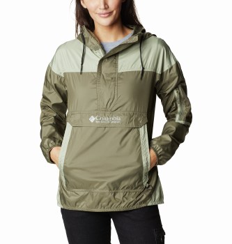 Columbia Women's Challenger™ Windbreaker (Stone Green Safari) Size Large