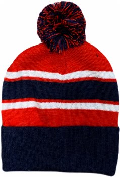 CS Bobble Hat (Navy Red White) One Size