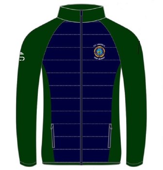 CS Limerick Pony Club Hybrid  Padded Jacket Navy Bottle Green Age 13-14