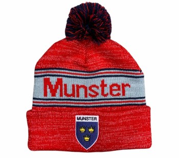 CS Munster Supporter Bobble Hat Red Grey Navy Adults