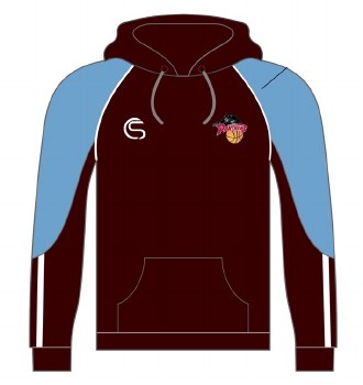 CS Panthers Basketball Club Hoody Maroon Sky Size Large