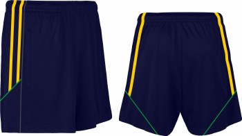 CS Club Training Zip Pocket Short (Navy Amber Green) 3-4