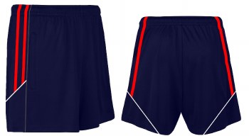 CS Club Training Zip Pocket Short (Navy Red White) Large