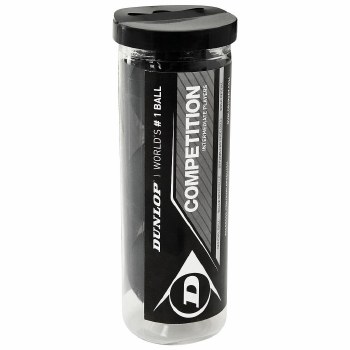 Dunlop Competition Squash Balls Yellow Dot 3 Ball Tube