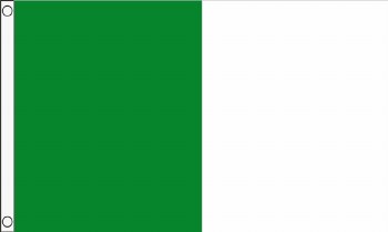 TCF 5X3 Half & Half Flag Green White
