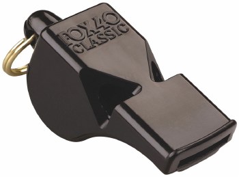 Fox 40 Classic Whistle and Lanyard (Black)