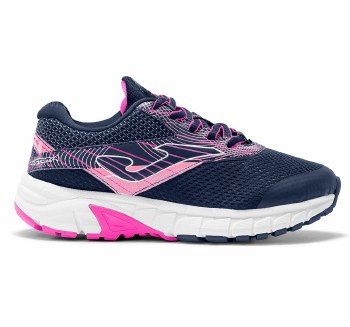 Joma Victory 2333 Junior Running Shoes (Navy Pink White) Size 4