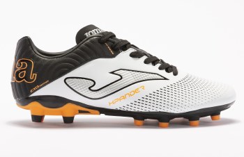 Joma Xpander 2302 Firm Ground Footballs Boots (White Black Orange) Size 5.5