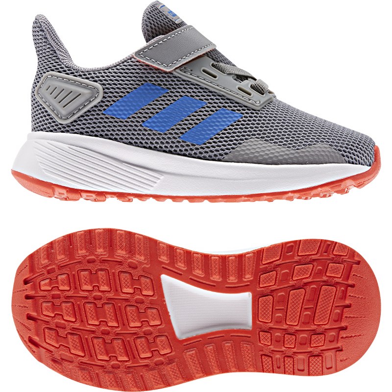 Adidas Duramo 9 Infant (Grey Blue Red) 8 - Central Sports