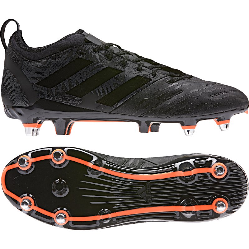 Adidas Malice Elite Rugby Soft Ground Boots Black Orange 8