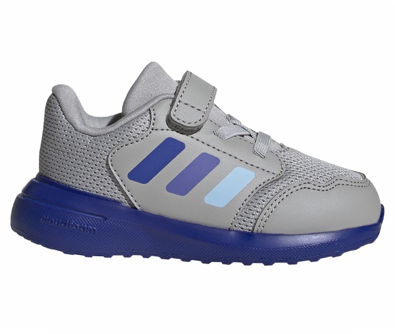 Adidas Tensaur Run 3.0 EL Infants Velcro Run Shoes Grey Two Glow Blue Cobalt Blue Size 6 Central Sports