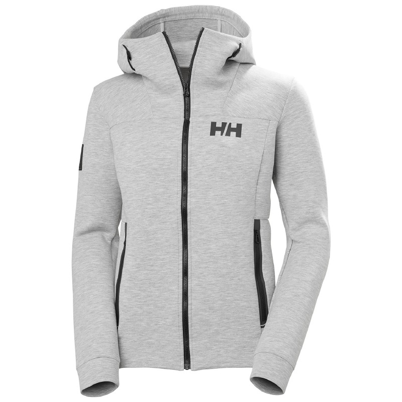 Helly Hansen HP Full Zip Scuba Hoodie (Grey Melange) XS - Central Sports