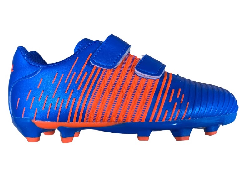 Karakal Line Velcro Firm Ground Football Boots Blue Orange Size 13 -  Central Sports
