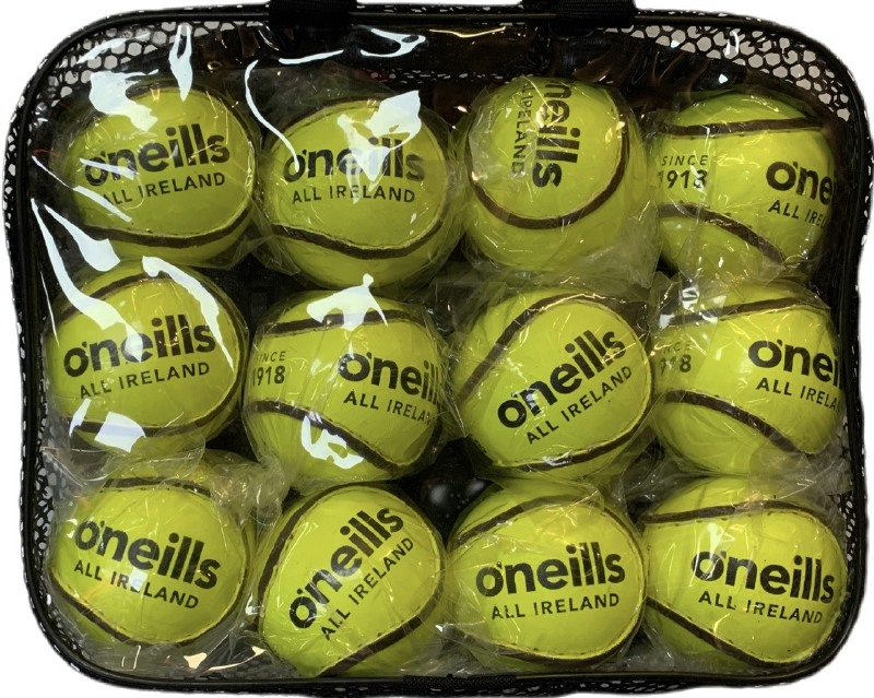 O Neills All Ireland Sliotars Size 4 12 Pack Yellow Central Sports