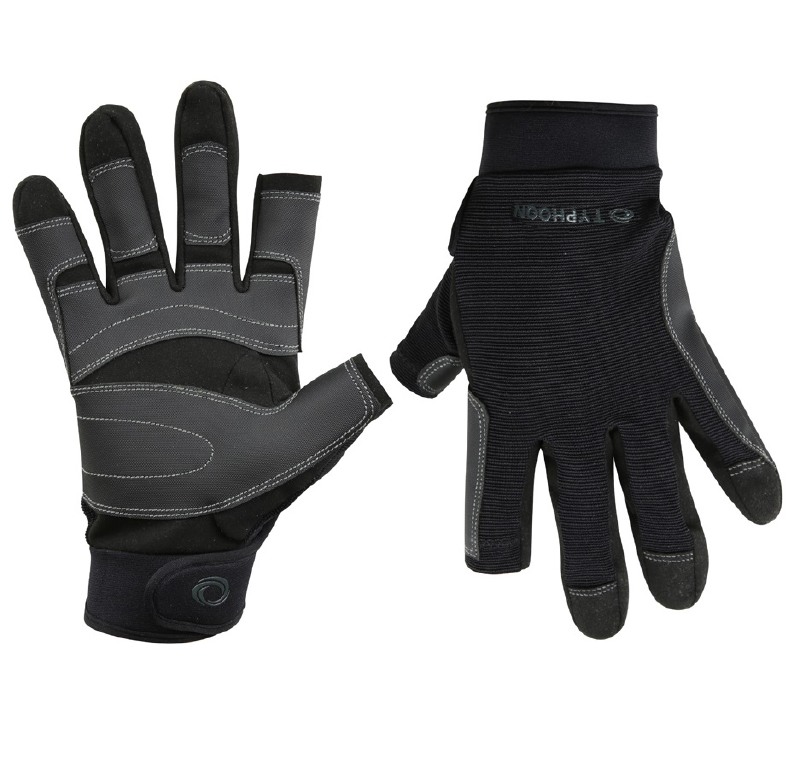 Typhoon Towyn Full Finger Sailing Glove (Black) Medium - Central Sports