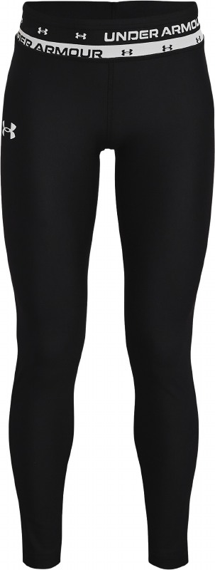 Under Armour Girls HeatGear® Armour Leggings (Black White) XL