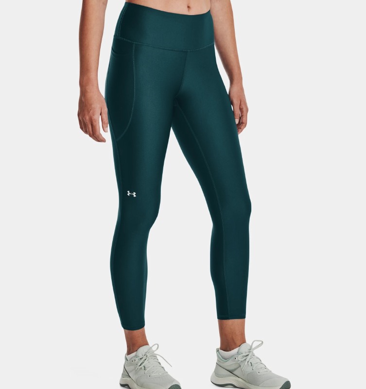 Under Armour Women's HeatGear® Armour No-Slip Waistband Ankle Leggings  (Tourmaline Teal) Size Small - Central Sports