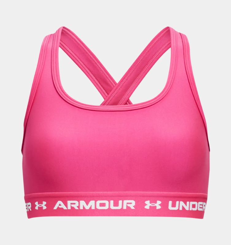 Under Armour Girls' Crossback Sports Bra (Pink White) XL Girls - Central  Sports