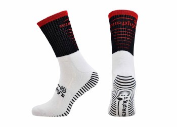 Murphys Pro Mid GAA Grip Socks Black Red Size 3-5