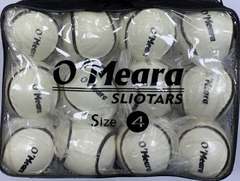 O'Meara All Weather Wall Ball  Sliotar Size 4 Value Pack 12 (White)