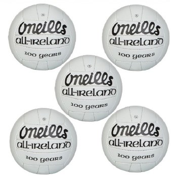 O'Neills All Ireland Match Ball 5 Pack White Size 5