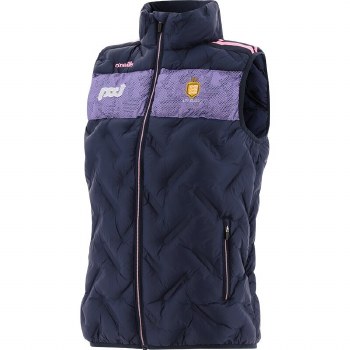 O'Neills Clare Ladies Rockway Padded Gilet Navy Purple Pink Size Uk10