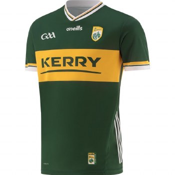 O'Neills Kerry Home GAA Jersey Green Amber Age 5-6