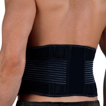 Opro Tec Adjustable Back Support (Black) Large-XL