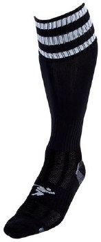 Precision Pro Football Sock (Black White) Junior 12-2