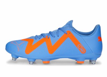 Puma Future Play MxSG Soft Ground Football Boots (Blue Glimmer White Ultra Orange) Size 9.5