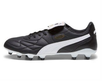Puma King Top Firm Ground Football Boots Black White Size 12