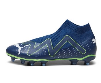 Puma Future Match+ Laceless Firm Ground Football Boots Persian Blue Pro Green Size 6